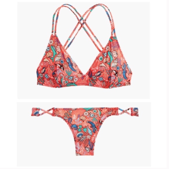J. Crew Other - J.Crew Playa printed Monterey strappy bikini